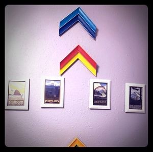 Triangle/Arrow wall decor- Kids room Nursery
